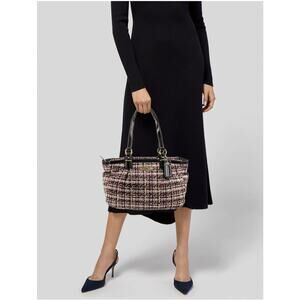 Coach Princess Street Dome Satchel Tweed  Handbag